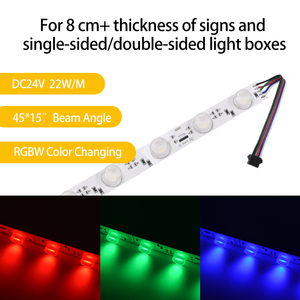 ไฟ LED แบบเส้น DC24V 18LEDs/m SMD5050 RGBWW 22W/m สำหรับป้ายไฟกล่อง - Product Image 5