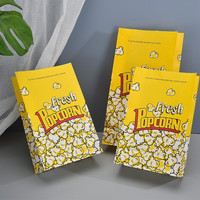 Sacs d'emballage pour pop-corn en stock SOS, sacs en papier kraft résistants à l'huile, sacs jetables de qualité alimentaire, anti-humidité, impression de logo personnalisée