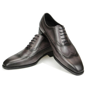 Nouvelle Arrivée Personnalisée – Chaussures Homme en Cuir Véritable Italien Peintes à la Main, Officielles, pour Affaires et Mariages, à Lacets Carrés, Légères - Product Image 1