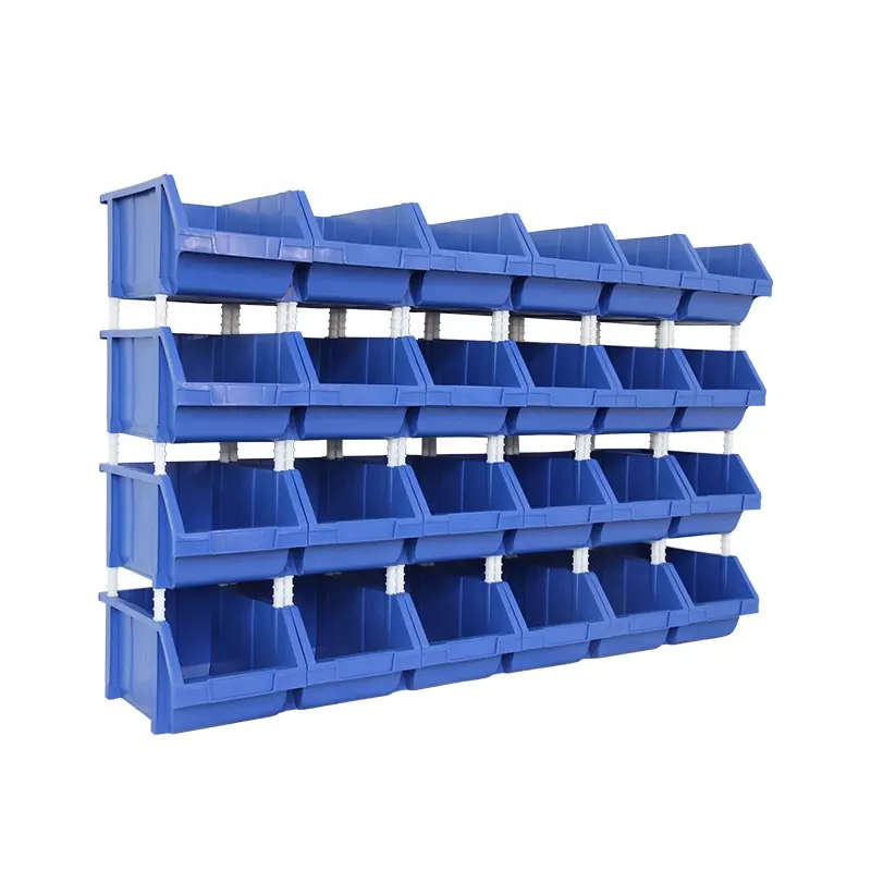 Kotak penyimpanan murah dapat ditumpuk, kotak plastik industri multifungsi Cajas plastik persegi panjang penata kantor berkelanjutan