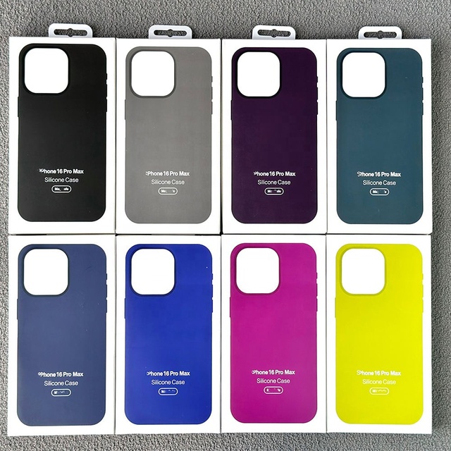 For 14 15 16 17 18 Pro Max Series with Magnetic Animated Silicone Phone case Silicone Case Customizable LOGO Phone accessories