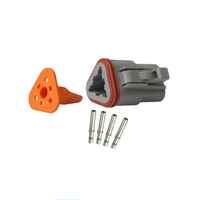 DT 12P Way sellado gris macho y hembra Auto impermeable cable eléctrico conector enchufe terminales montaje 16-20 AWG