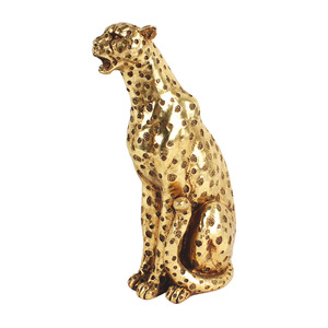 Décoration <span class=keywords><strong>Moderne</strong></span> pour la Maison : Statue de Léopard en Résine Dorée, Style Animal Africain, Idéale pour la Décoration Intérieure - Product Image 4