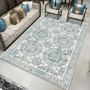 Marchio di lusso di alta qualità, tappeti e tappeti con struttura in bianco e nero con geometria semplice, tappeti da comodino per soggiorno con zerbino di benvenuto