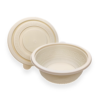 Bol à soupe biodégradable en amidon de maïs, résistant aux hautes températures, anti-fuite, pour plats à emporter, camping et cadeaux promotionnels, directement de l'usine