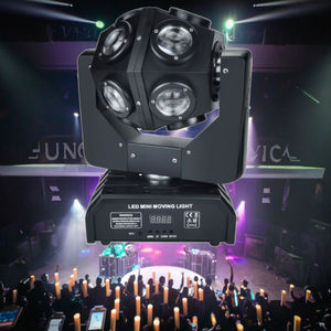 Projecteur de scène professionnel à tête mobile LED RGBW <span class=keywords><strong>300W</strong></span>, 12 pièces, contrôle DMX512, corps en aluminium avec douille E27 pour discothèques - Product Image 2