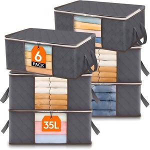 Bolsa Organizadora de Ropa de 35L, Tela No Tejida, Rectangular, para Dormitorio - Product Image 1
