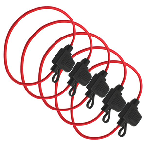 Boîte à fusibles étanche pour voiture, 12V 20A, insert de fusible de batterie, fil rouge, 5 connecteurs automobiles - Product Image 5