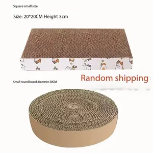 Cuccia e Tiragraffi Rotondo 2 in 1 per Gatti, Tappetino Antigraffio Resistente all'Usura, Non Lascia Pelucchi, Protegge i <span class=keywords><strong>Mobili</strong></span> - Product Image 4