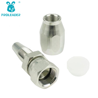 26718D-R5 JIC Connecteurs Femelles en Acier au Carbone Zingué Haute Pression, Adaptateur Pivotant Réutilisable pour Tuyaux Hydrauliques