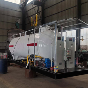 Tanques de almacenamiento de gas <span class=keywords><strong>propano</strong></span> de 2000 litros montados sobre patines con cabezales para la venta, estación de tanque de GLP para camiones de 25000 litros - Product Image 6