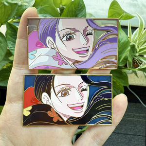 Felton personnalisé dessin animé vitrail Transparent émail broche Anime personnages mignon dur émail broches - Product Image 5
