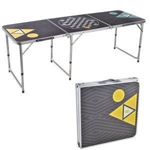 โต๊ะปิงปองเบียร์แบบพกพาขนาดเล็ก8FT ออกแบบได้เองแบบพับได้สำหรับผู้ผลิตโต๊ะเกมอลูมิเนียมกลางแจ้ง - Product Image 6