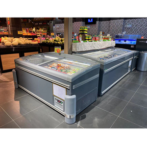 Coffre à portes coulissantes <span class=keywords><strong>en</strong></span> verre Combinaison horizontale Congélateurs commerciaux Congélateur d'île de supermarché - Product Image 6