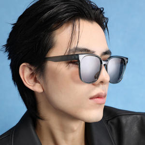 Lunettes de soleil polarisées à monture carrée pour hommes, Dl-28215, noires, en métal, verres TAC, protection UV400, classe 2 - Product Image 2