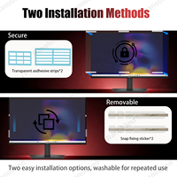 Filter Layar Privasi Anti Mata-mata untuk Monitor Dell 24 Inch 16:9, Filter Cahaya Biru, Pelindung Anti Gores