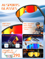 Lunettes intelligentes IA en promotion avec caméra vidéo 8MP, transfert Wi-Fi et enregistrement audio – Lunettes connectées IA avec caméra