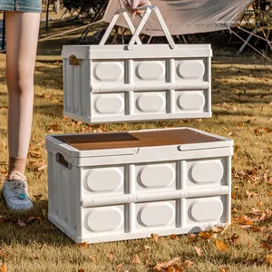 Large Capacity Storage Bin Stackable Plastic Colored Storage Bins With Wood Lids