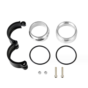 <span class=keywords><strong>2</strong></span>.5 ''<span class=keywords><strong>3</strong></span>" <span class=keywords><strong>3</strong></span>.5 "4" Aluminium Clamp Intake v-band + Flange untuk Turbocharger / Intercooler pipa hitam - Product Image 3