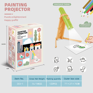 发光二极管投影涂鸦画板玩具儿童艺术绘画投影仪灯儿童教育学习玩具套装 - Product Image 4