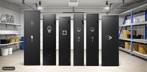 ארון אחסון גדול בבית מתכת אחסון רובה ביומטרי הסיטונאי תיבת בטוח אקדח ארוך - Product Image 6