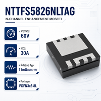 NTTFS5826NLTAG NK Guangdong 60V 30A PDFN3.3x3.3-8L Transistor de sécurité à montage en surface à faible Rds(on) pour conversion DC/DC