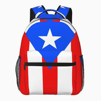 Sac à dos pour enfants à grande capacité, design drapeau de Porto Rico personnalisé, sac à dos de sport de plein air, vente chaude