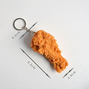 Porte-clés alimentaire de simulation : Frites, Nuggets de poulet, Cuisse et aile de poulet frites. Pendentif, jouet pour enfants, porte-clés promotionnel Kawaii poulet. - Product Image 3