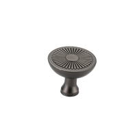Poignées de meuble à design géométrique radial en alliage de zinc noir mat pour armoire de cuisine et penderie