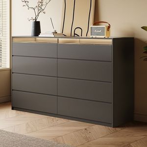 Minimalist Solid Wood Eight Drawer <b>Chest</b> <b>Storage</b> Dresser Bedroom Living Room Modern Nordic Style - Product Image 2