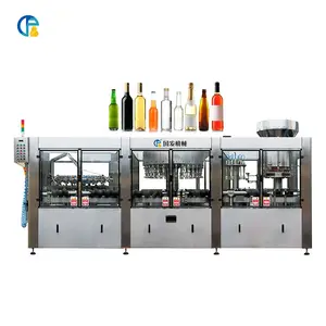 Automatic small bottle filling capping bottling line drinks Whisky glass bottle wine filling machine