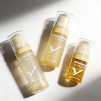 Kit de Voyage : Mini Contenants Rechargeables Assortis pour Soins de la Peau – Flacons Pompe Airless 5ml, 10ml, 15ml pour Crème et Lotion