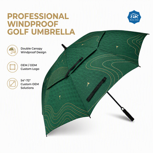 Wholesale Classic Black Oversized Golf <b>Umbrella</b> with Automatic Open Close Mechanism for Sports Retailers - Product Image 5