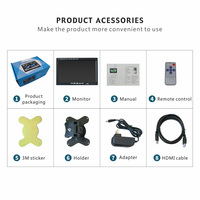 Monitor LCD TFT VGA 7 8 9 10 11 15 Inci Kecerahan Tinggi dengan Panel IPS Layar PC Industri Termasuk Speaker