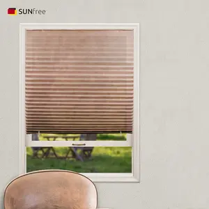 Light Filtering Blackout Window Paper Blind Interior Folding Temporary Curtain Paper Pleated Blind