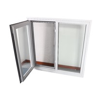 Ventana Abatible de UPVC y Acero con Aislamiento Acústico y Térmico, Sellado de Seguridad, Conservación de la Energía y Ahorro Energético para Contenedores