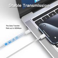 Cable de Carga Rápida USB-C a USB-C de 60W PD para iPhone 15 16 Plus 15 16 17 Pro Max, Cable Trenzado de Carga Rápida Tipo-C Dual con Caja