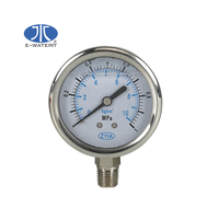 Manometer Oil Gas Pressure Gauge with PSI and Bar Unit with Bottom Connection