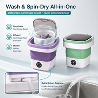 Lave-linge portable pliable automatique avec sécheuse, 3 modes de nettoyage en profondeur pour les sous-vêtements