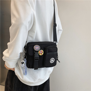Casual Crossbody <strong>Bag</strong> Women's Sports Medium Harajuku Style Single-Shoulder Student <strong>Mobile</strong> Phone Canvas Zipper Closure Chest <strong>Bag</strong> - Product Image 6