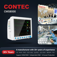 CONTEC CMS8000 Moniteur patient multiparamètre ICU de haute qualité instrument d'ambulance hospitalière moniteur de signes vitaux portable