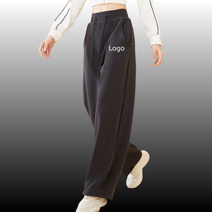 <span class=keywords><strong>Pantaloni</strong></span> Sportivi Casual da <span class=keywords><strong>Donna</strong></span> a <span class=keywords><strong>Vita</strong></span> Alta e Gamba Larga <span class=keywords><strong>con</strong></span> Tasche Laterali ed <span class=keywords><strong>Elastico</strong></span> <span class=keywords><strong>in</strong></span> <span class=keywords><strong>Vita</strong></span> per l'Inverno, Loungewear e Streetwear - Product Image 1