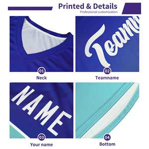 Maillot de basket-ball personnalisé Royal White Double Side Sets - Product Image 5