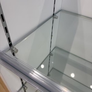 Estanterías de exhibición para farmacias, estanterías para medicamentos, diseño de madera combinada con panel de vidrio, góndola de farmacia para tienda - Product Image 4