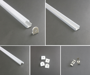 LS-079 20*20MM petit <span class=keywords><strong>Alu</strong></span> Profil fournisseur pour la décoration de la maison Surface Extrusion canal avec diffuseur Cove <span class=keywords><strong>Led</strong></span> profilé en aluminium - Product Image 3