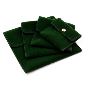 Bestpackaging Custom logo Microfiber Suede Jewelry Packaging Pouch <b>Envelope</b> Jewel <b>Gift</b> Bag Flap Jewelry Pouch Snap Button - Product Image 2