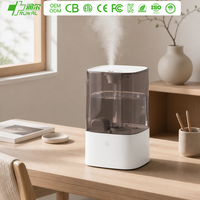 Humidificateur d'air ultrasonique RUNAL de bureau blanc et noir à brume fraîche, remplissage par le haut, pour grande pièce
