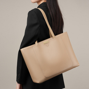 Sac Cuir de Fleur Pleine Tote Femme Classique Carré Minimaliste Luxe Discret 14 Pouces Ordinateur <span class=keywords><strong>Portable</strong></span> Sac à Épaule - Product Image 2