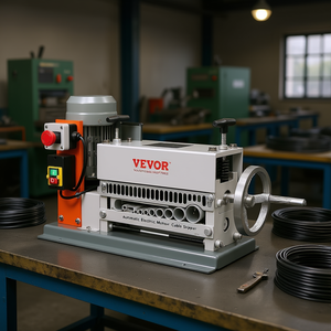 Dénudeur de câbles électrique automatique Vevor 0,06-1,42 pouces 370 W 88 pieds min. 11 canaux Équipement de fabrication de câbles - Product Image 2