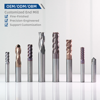 Fraise à queue en carbure à 4 cannelures pour usinage CNC, haute précision, revêtement TiCN AlTiN, haute dureté, haute vitesse, dimensions impériales, OEM ODM